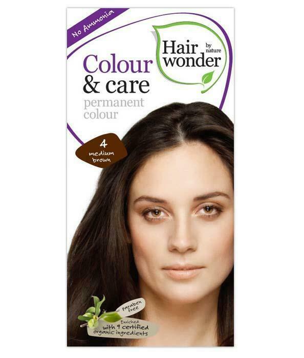 HairWonder Colour & Care Medium Brown 4-100ML 